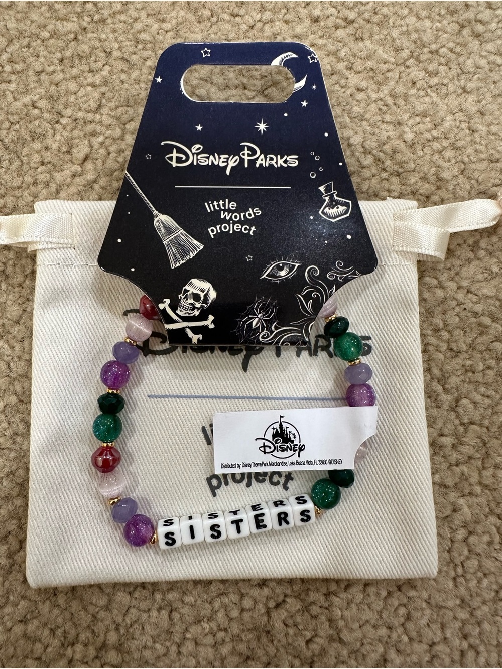 Little Words Project x Disney Parks Hocus Pocus 'SISTERS' Bracelet Exclusive